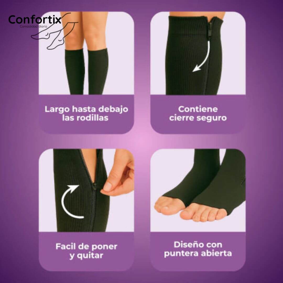 Confortix® - Compresión poderosa para aliviar hinchazón y cansancio rápidamente.
