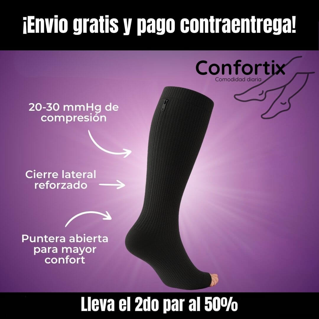 Confortix® - Compresión poderosa para aliviar hinchazón y cansancio rápidamente.